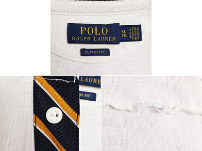 ポロ ラルフローレン 長袖 ラガー シャツ メンズ XL / 古着 ラグビー 長袖シャツ ヘビーウェイト ワンポイント ワッペン 大きいサイズ 白