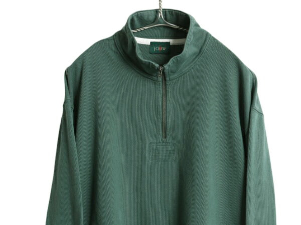 ジェイクルー ハーフジップ 長袖 カットソー メンズ XL 程 復刻 巨人タグ ラガーシャツ 素材 長袖シャツ ポロシャツ ラグビー 大きいサイズ