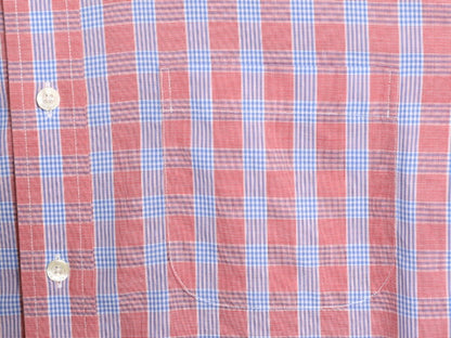 ブルックスブラザーズ チェック 半袖 ボタンダウン シャツ メンズ L / Brooks Brothers SLIM FIT ピマ コットン ノーアイロン マルチカラー