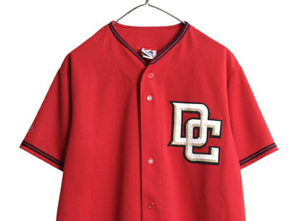 USA製 ナショナルズ ベースボール シャツ メンズ M MLB オフィシャル マジェスティック 大リーグ ユニフォーム ジャージ 半袖シャツ 重ね着