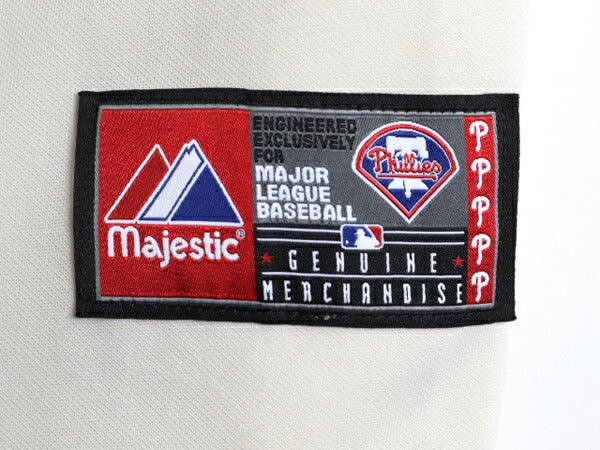 フィリーズ ベースボール シャツ メンズ L / MLB オフィシャル マジェスティック 大リーグ ユニフォーム ゲームシャツ ジャージ 半袖シャツ