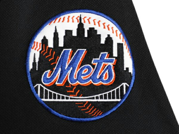 メッツ ベースボール シャツ メンズ L 程/ 古着 MLB オフィシャル マジェスティック 大リーグ ユニフォーム ゲームシャツ ジャージ 重ね着