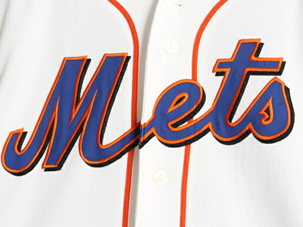 メッツ ベースボール シャツ メンズ L 程/ 古着 MLB オフィシャル マジェスティック 大リーグ ユニフォーム ゲームシャツ ジャージ 重ね着