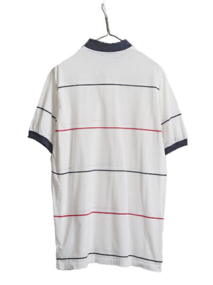 80s USA製 ブルックスブラザーズ ボーダー 半袖 ポロシャツ メンズ L 古着 80年代 ヴィンテージ Brooks Brothers Golf 半袖シャツ コットン