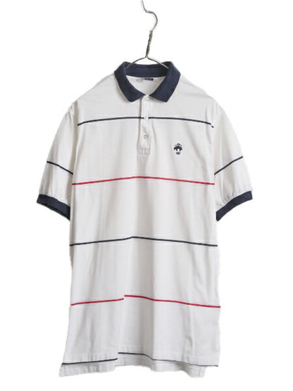 80s USA製 ブルックスブラザーズ ボーダー 半袖 ポロシャツ メンズ L 古着 80年代 ヴィンテージ Brooks Brothers Golf 半袖シャツ コットン