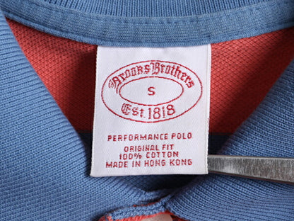 ブルックスブラザーズ ボーダー 鹿の子 半袖 ポロシャツ メンズ S Brooks Brothers 半袖シャツ ワンポイント オリジナル フィット 2トーン