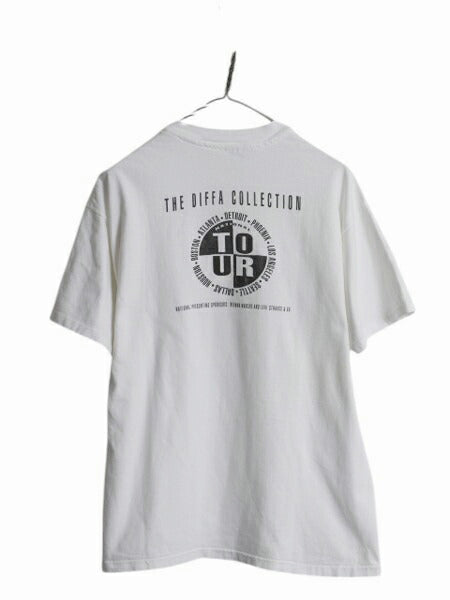 90s USA製 リーバイス アート プリント 半袖 Tシャツ メンズ L / オールド フォト グラフィック 両面 ヘビーウェイト シングルステッチ 白