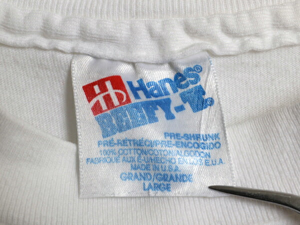 90s USA製 リーバイス アート プリント 半袖 Tシャツ メンズ L / オールド フォト グラフィック 両面 ヘビーウェイト シングルステッチ 白