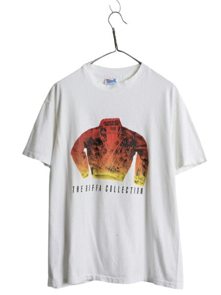 90s USA製 リーバイス アート プリント 半袖 Tシャツ メンズ L / オールド フォト グラフィック 両面 ヘビーウェイト シングルステッチ 白