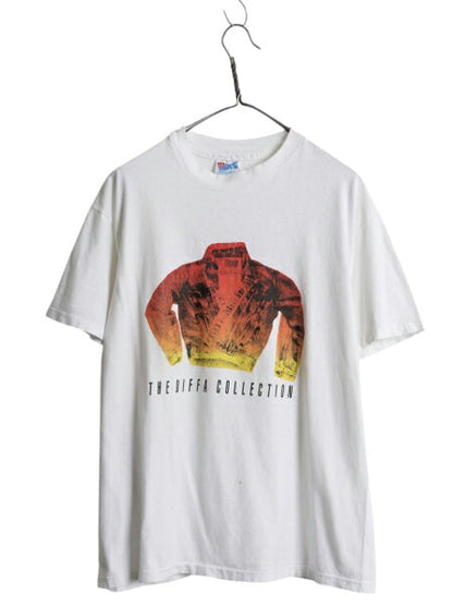 90s USA製 リーバイス アート プリント 半袖 Tシャツ メンズ L / オールド フォト グラフィック 両面 ヘビーウェイト シングルステッチ 白