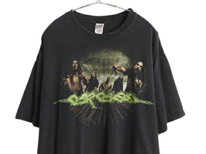 カーカス ツアー 両面 プリント Tシャツ メンズ XL / 古着 オフィシャル バンド ロック アート フォト グラフィック ブラック 大きいサイズ