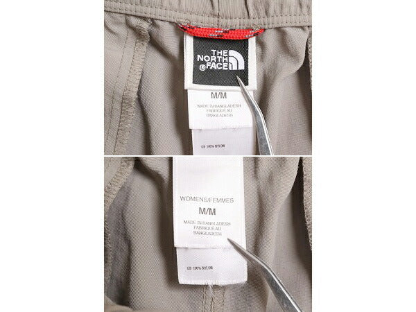 ノースフェイス ナイロン カーゴ ショートパンツ レディース M 古着 The North Face アウトドア ショーツ 短パン 半パン ベルト付き カーキ