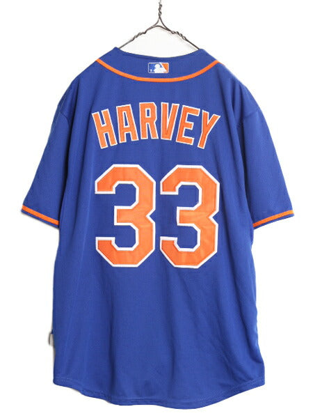 MLB オフィシャル Majestic メッツ ベースボール シャツ メンズ M 程 ユニフォーム ゲームシャツ メジャーリーグ 野球 半袖シャツ 大リーグ