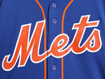 MLB オフィシャル Majestic メッツ ベースボール シャツ メンズ L / ユニフォーム ゲームシャツ メジャーリーグ 半袖シャツ 大リーグ 野球