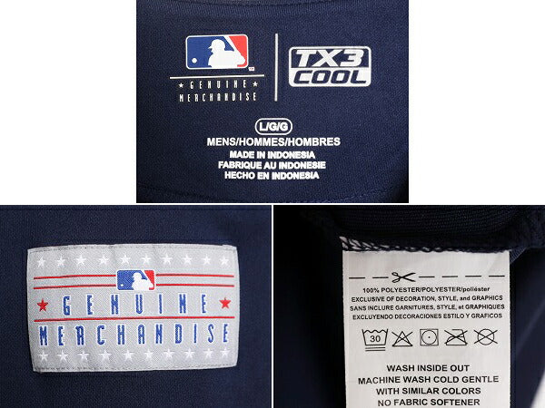 デッドストック MLB オフィシャル ヤンキース ベースボール シャツ メンズ L / ユニフォーム ゲームシャツ メジャーリーグ 半袖シャツ 野球