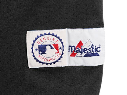 USA製 メッツ ベースボール シャツ メンズ L / MLB オフィシャル マジェスティック 大リーグ ユニフォーム ゲームシャツ ジャージ ブラック