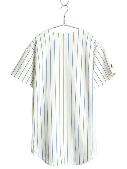 デッドストック メッツ ベースボール シャツ キッズ XL メンズ M 程/ 新品 MLB オフィシャル マジェスティック 大リーグ ユニフォーム 野球