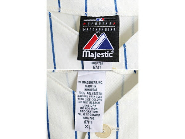 デッドストック メッツ ベースボール シャツ キッズ XL メンズ M 程/ 新品 MLB オフィシャル マジェスティック 大リーグ ユニフォーム 野球