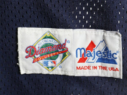 USA製 マリナーズ ベースボール シャツ メンズ L MLB オフィシャル マジェスティック 大リーグ ユニフォーム ゲームシャツ メッシュ 重ね着