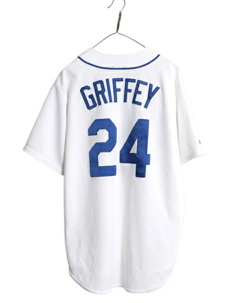 USA製 マリナーズ ベースボール シャツ メンズ L / 古着 MLB オフィシャル マジェスティック 大リーグ ユニフォーム ゲームシャツ ジャージ