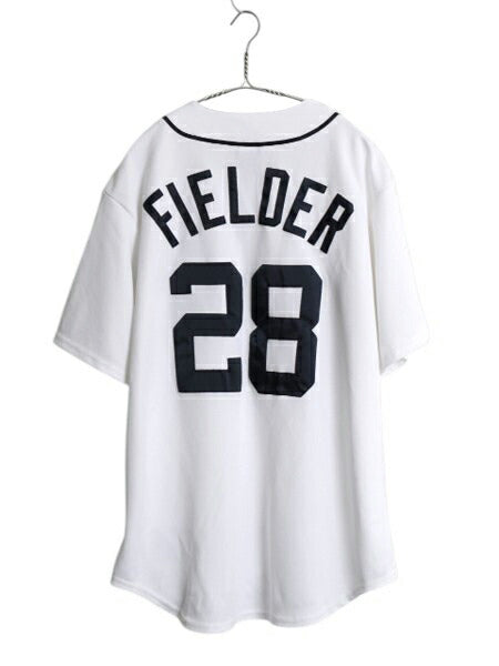 タイガース ベースボール シャツ メンズ L / MLB オフィシャル マジェスティック 大リーグ ユニフォーム ゲームシャツ ジャージ 半袖シャツ