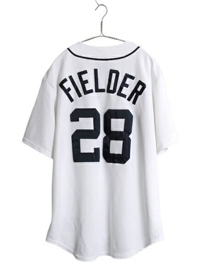 タイガース ベースボール シャツ メンズ L / MLB オフィシャル マジェスティック 大リーグ ユニフォーム ゲームシャツ ジャージ 半袖シャツ