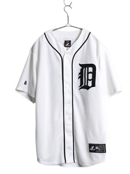 タイガース ベースボール シャツ メンズ L / MLB オフィシャル マジェスティック 大リーグ ユニフォーム ゲームシャツ ジャージ 半袖シャツ