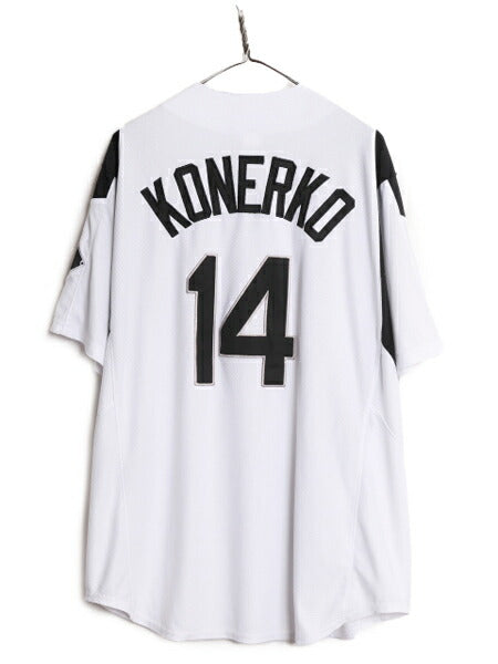 MLB オフィシャル Majestic ホワイトソックス ベースボール シャツ メンズ XL 古着 ゲームシャツ ユニフォーム メジャーリーグ 半袖シャツ