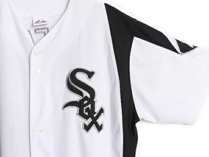 MLB オフィシャル Majestic ホワイトソックス ベースボール シャツ メンズ XL 古着 ゲームシャツ ユニフォーム メジャーリーグ 半袖シャツ