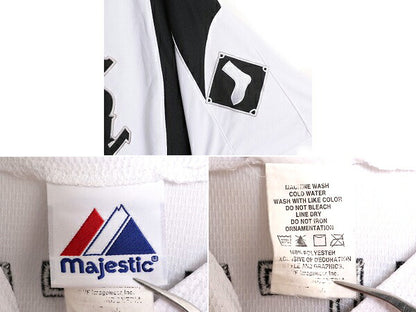 MLB オフィシャル Majestic ホワイトソックス ベースボール シャツ メンズ XL 古着 ゲームシャツ ユニフォーム メジャーリーグ 半袖シャツ