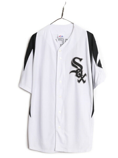 MLB オフィシャル Majestic ホワイトソックス ベースボール シャツ メンズ XL 古着 ゲームシャツ ユニフォーム メジャーリーグ 半袖シャツ