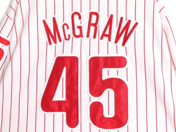 MLB オフィシャル Majestic フィリーズ ベースボール シャツ メンズ XXL 古着 ユニフォーム ゲームシャツ メジャーリーグ 半袖シャツ 復刻
