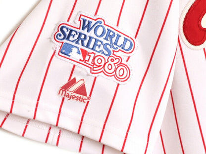 MLB オフィシャル Majestic フィリーズ ベースボール シャツ メンズ XXL 古着 ユニフォーム ゲームシャツ メジャーリーグ 半袖シャツ 復刻
