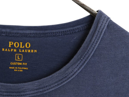 ポロ ラルフローレン 3段 フロッキー プリント 半袖 Tシャツ メンズ L / ヴィンテージ モデル タイガー カットソー シングルステッチ 細身