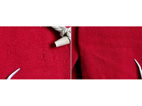 LRL ■ LAUREN JEANS ラルフローレン ラム ウール ニット ダッフル コート ( レディース L ) 古着 POLO ポロ ジャケット ロング ボーダー