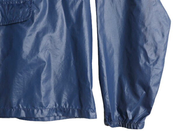 70s ラコステ ナイロン アノラック フード パーカー ジャケット メンズ L ヴィンテージ IZOD LACOSTE プルオーバー ブルゾン 糸巻きタグ 紺