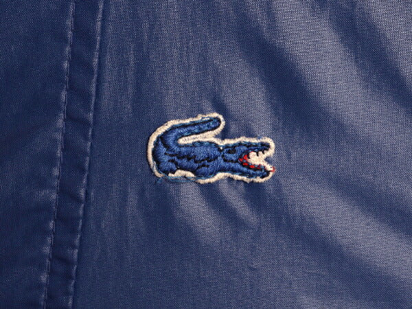 70s ラコステ ナイロン アノラック フード パーカー ジャケット メンズ L ヴィンテージ IZOD LACOSTE プルオーバー ブルゾン 糸巻きタグ 紺