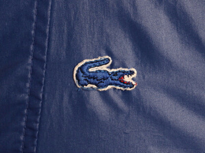 70s ラコステ ナイロン アノラック フード パーカー ジャケット メンズ L ヴィンテージ IZOD LACOSTE プルオーバー ブルゾン 糸巻きタグ 紺