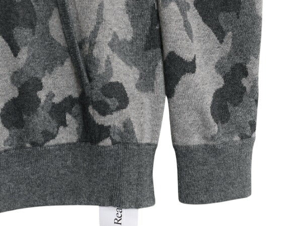 ポロ ラルフローレン 迷彩 タートルネック ニット セーター レディース M カシミヤ ハイネック カモフラ 総柄 プルオーバー ポケット付き