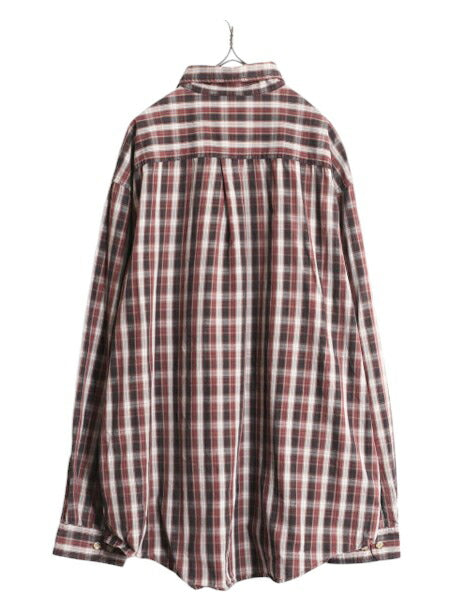 US企画 カーハート チェック ボタンダウン シャツ メンズ XL / 古着 Carhartt ワーク コットン 長袖シャツ 廃盤 ポケット付き 大きいサイズ