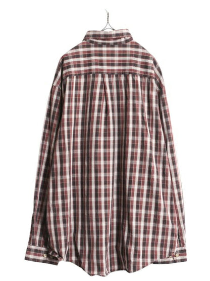 US企画 カーハート チェック ボタンダウン シャツ メンズ XL / 古着 Carhartt ワーク コットン 長袖シャツ 廃盤 ポケット付き 大きいサイズ