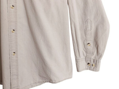 90s オービス コットン 長袖 フィッシング シャツ メンズ L 古着 旧タグ オールド ORVIS アウトドア ワーク 長袖シャツ 無地 ポケット付き