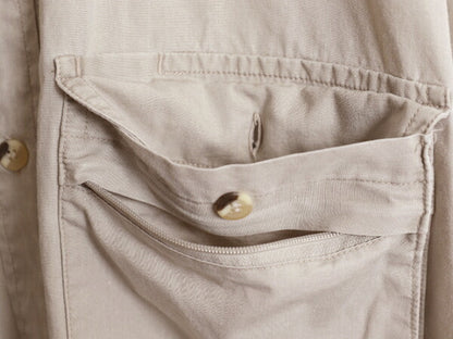 90s オービス コットン 長袖 フィッシング シャツ メンズ L 古着 旧タグ オールド ORVIS アウトドア ワーク 長袖シャツ 無地 ポケット付き