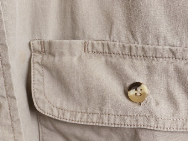 90s オービス コットン 長袖 フィッシング シャツ メンズ L 古着 旧タグ オールド ORVIS アウトドア ワーク 長袖シャツ 無地 ポケット付き