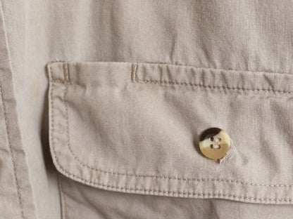 90s オービス コットン 長袖 フィッシング シャツ メンズ L 古着 旧タグ オールド ORVIS アウトドア ワーク 長袖シャツ 無地 ポケット付き
