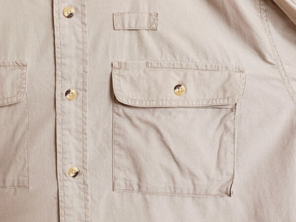 90s オービス コットン 長袖 フィッシング シャツ メンズ L 古着 旧タグ オールド ORVIS アウトドア ワーク 長袖シャツ 無地 ポケット付き