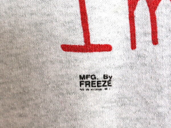 90s USA製 FREEZE キャラクター オーバー プリント スウェット メンズ L / 古着 オールド アート イラスト グラフィック トレーナー 裏起毛