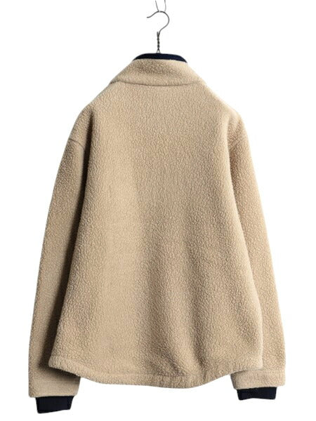 90s エルエルビーン フルジップ パイル フリース ジャケット メンズ M 程/ 90年代 オールド LLBEAN アウトドア ジャンパー ハイネック ボア