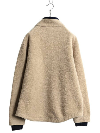 90s エルエルビーン フルジップ パイル フリース ジャケット メンズ M 程/ 90年代 オールド LLBEAN アウトドア ジャンパー ハイネック ボア