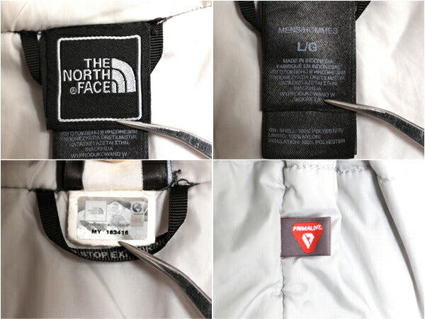 ノースフェイス 中綿 ソフトシェル ジャケット メンズ L / The North Face フルジップ アウトドア ナイロン ブルゾン ハイネック ツートン